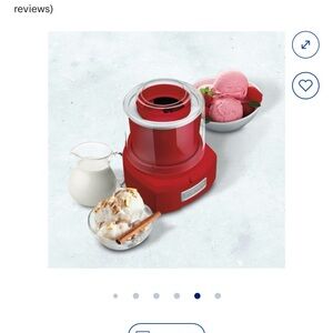 Cuisinart ICE-21RC Frozen Yogurt, Ice Cream and Sorbet Maker, Red
